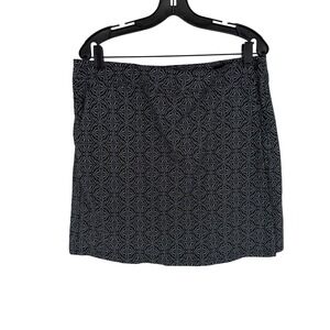 RipSkirt Hawaii Skirt Womens Large Black White Geometric Wrap Mini Excellent